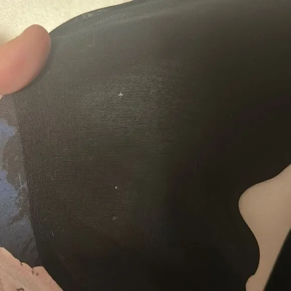 Simply vera Vera wang Floral Black and Blue Dress with defects nwt pictured - Picture 4 of 9